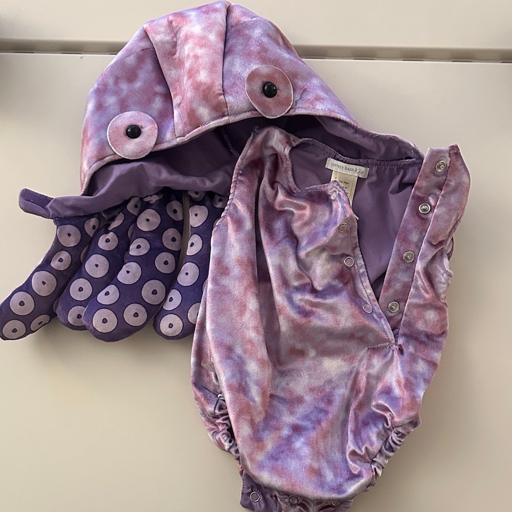 Purple Octopus Hooded Kids Costume, PBkids